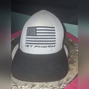 1st Phorm Black and White Trucker Hat Cap Pacific Headware 104C Pro Model
